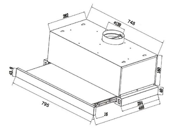 Máy hút mùi Kaff KF-TL800 80cm