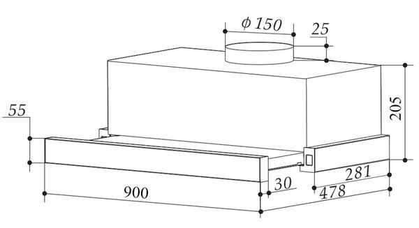 Máy hút mùi Kaff KF-TL900ST 90cm