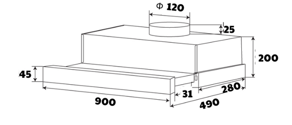 Máy hút mùi Kaff KF-TL90H 90cm