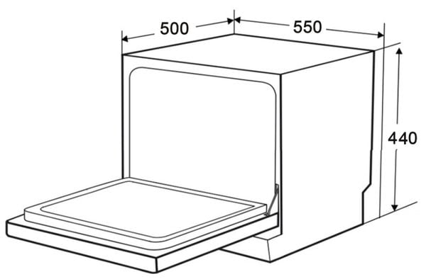 Máy rửa bát Kaff 6 bộ KF-W8001EU 6 lít