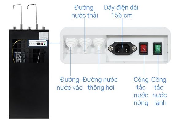 Máy lọc nước RO nóng nguội lạnh Hydrogen Kangaroo KG10A12 10 lõi