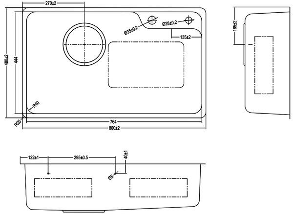 Chậu rửa inox Kluger 80cm KH8048FS - S80 Plus