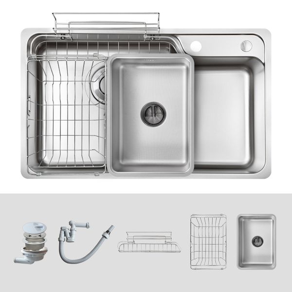 Chậu rửa inox Kluger 80cm KH8048FS - S80 Plus