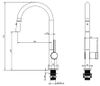 Vòi rửa Kluger dây rút nóng lạnh Chrome KLF0003SC