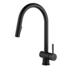 Vòi rửa Kluger dây rút nóng lạnh đen nhám KLF0008B