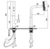 Vòi rửa Kluger dây rút nóng lạnh RO Nickel KLF0018S