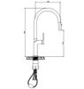 Vòi rửa Kluger dây rút nóng lạnh Satin KLF0020S