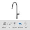 Vòi rửa Kluger dây rút nóng lạnh Satin KLF0020S