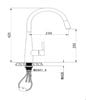Vòi rửa Konox dây rút KN1901B nóng lạnh