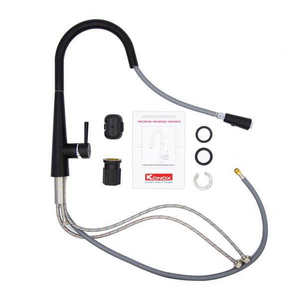 Vòi rửa Konox dây rút KN1901B nóng lạnh
