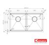 Chậu rửa Konox 2 hố Workstation Sink Undermount 80cm KN8046DUB