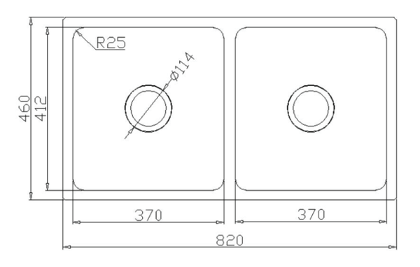 Chậu rửa 2 hố Linen 82cm Konox KN8246DU DEKOR