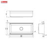 Chậu rửa Konox 1 hố chống xước Workstation Sink Undermount 86cm KN8644SU Dekor