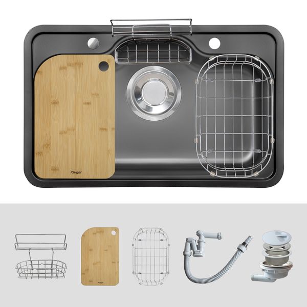 Chậu rửa inox Kluger 80cm KT8050FB – S80 Plus