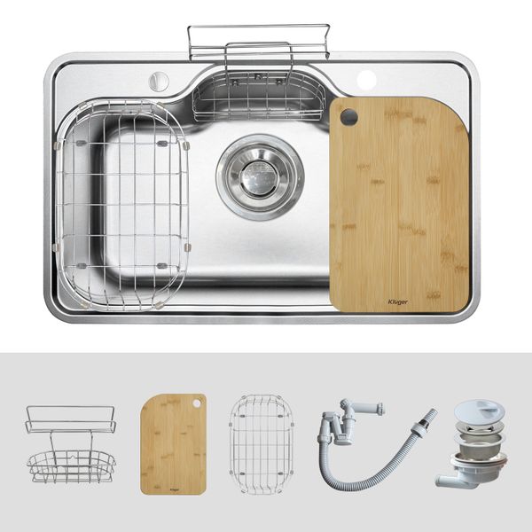 Chậu rửa inox Kluger 80cm KT8050SL Plus