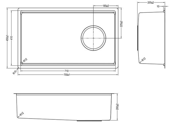 Chậu rửa inox Kluger 75cm KY7545SL Plus