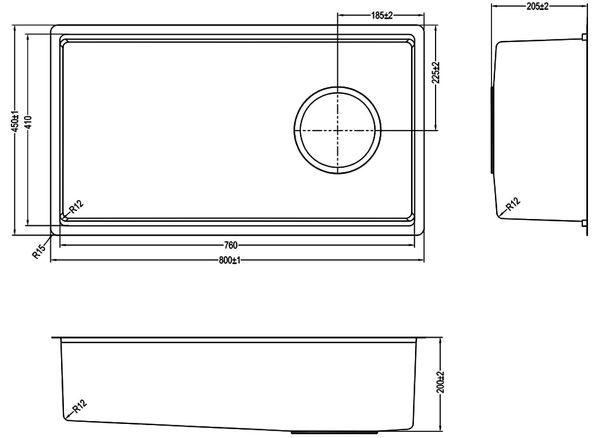 Chậu rửa inox Kluger 80cm KY8045FS – S80