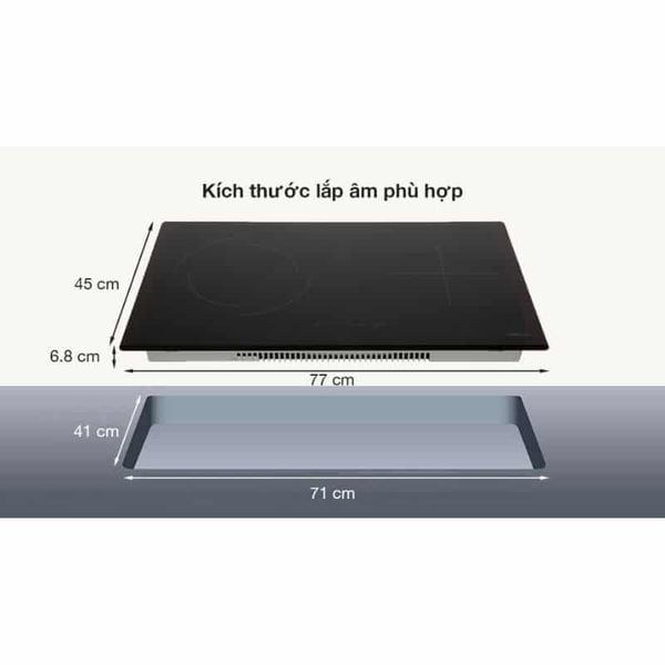 Bếp từ Hafele 2 vùng nấu hồng ngoại và từ lắp âm HC-M772D (536.61.695)