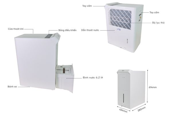 Máy hút ẩm Lumias LMD-50L công suất hút 50 lít/ngày