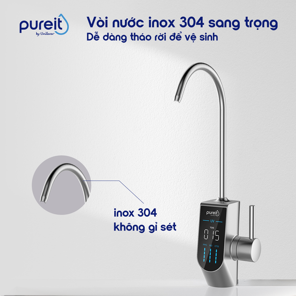 Máy Lọc Nước Âm Tủ Bếp Unilever Pureit DELICA UR5840