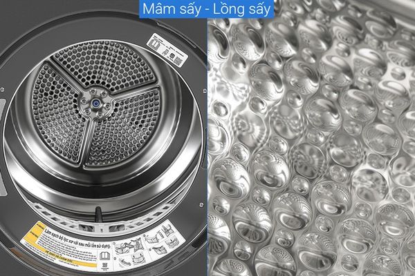 Máy sấy bơm nhiệt Heat Pump LG inverter 10.5kg DVHP50B