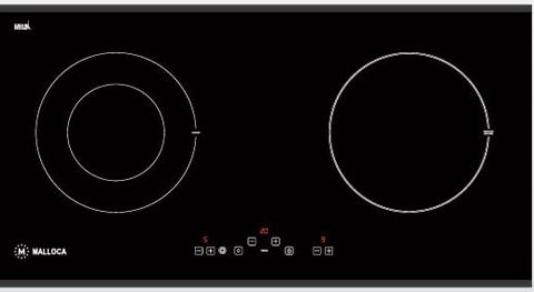 Bếp điện từ 2 vùng nấu Malloca MH-02IR SB