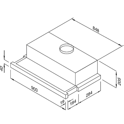 Máy hút mùi âm tủ 90cm Malloca MH-90BTC