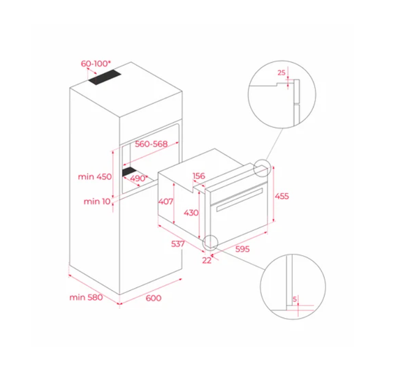Lò vi sóng kết hợp nướng Teka MLC 844 45 lít