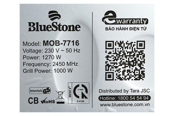 Lò vi sóng Bluestone MOB-7716 20 lít