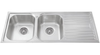 Chậu rửa Inox 2 hố Malloca 116cm MS 1025R NEW bàn chờ phải