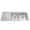 Chậu rửa Inox 2 hố Malloca 116cm MS 1025L NEW bàn chờ trái