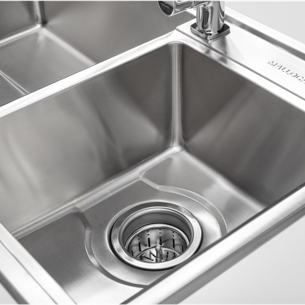 Chậu rửa inox 2 hố lệch 82cm Malloca MS 5082W