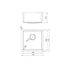 Chậu rửa 1 hố Malloca Inox 44cm MS 6044