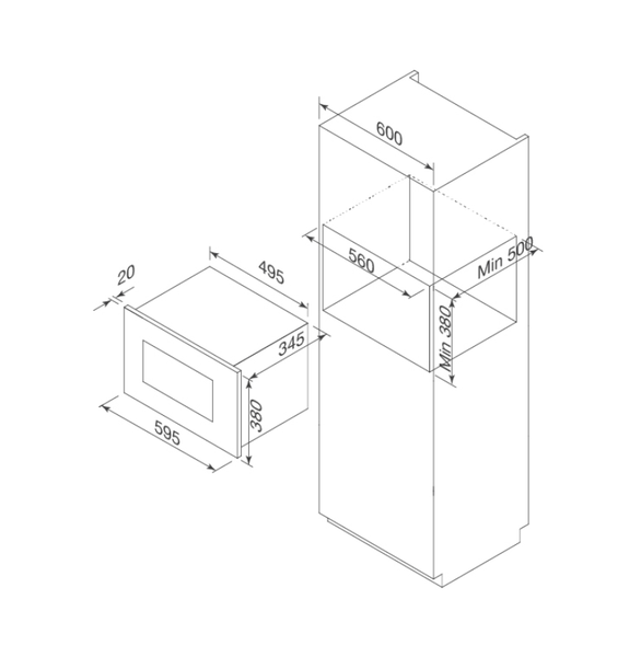 Lò vi sóng âm tủ Malloca MW-925BF