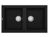 Chậu rửa đá Granite 2 hố Malloca NERO K-45040