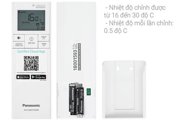 Điều hòa Panasonic Inverter 1 chiều 12000 BTU U12BKH-8