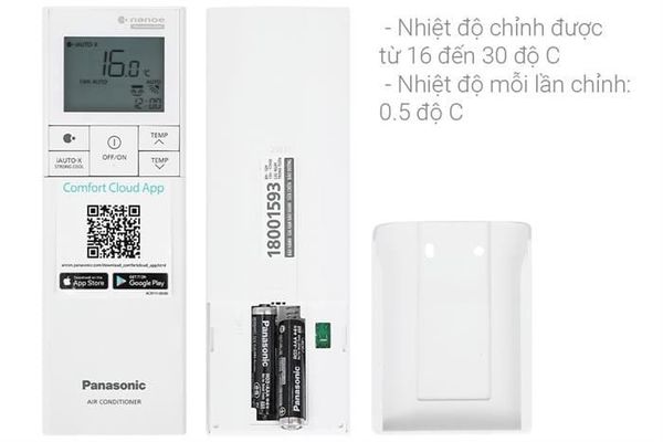 Điều hòa Panasonic 1 Chiều Inverter 18000 BTU XU18BKH-8