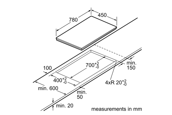 Bếp từ đôi âm tủ Bosch PMI82566VN 2800W