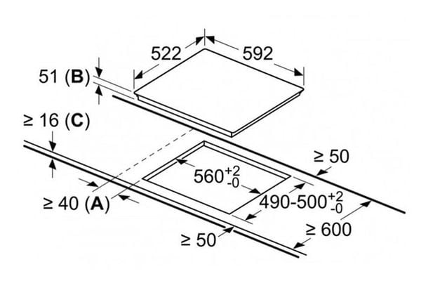 Bếp từ 3 vùng nấu lắp âm tủ Bosch PUC631BB5E