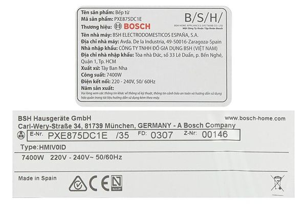 Bếp từ 4 vùng nấu Bosch PXE875DC1E Inverter serie 8