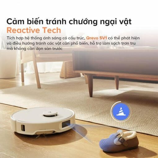 Robot hút bụi lau nhà Roborock QRevo Edge 5V1 (Trắng/Đen)