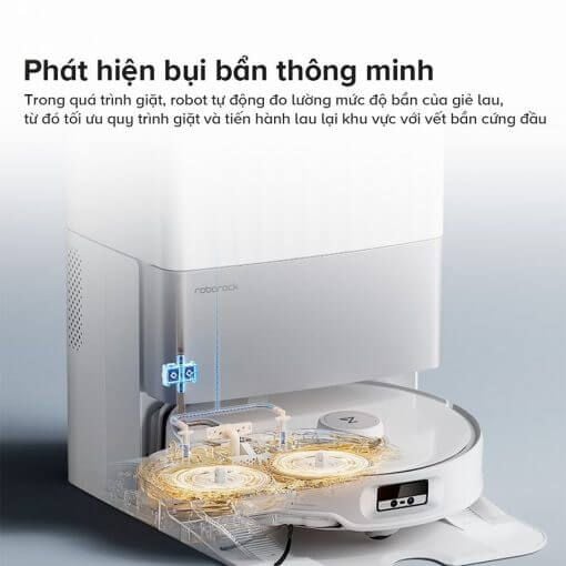 Robot hút bụi lau nhà Roborock QRevo Edge 5V1 (Trắng/Đen)