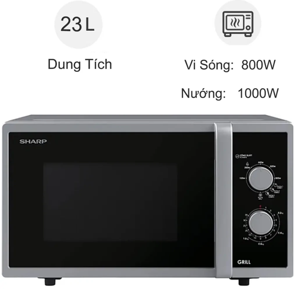 Lò vi sóng có nướng 23 lít Sharp R-G322VN-S