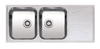 Chậu rửa 2 hố Reginox 116cm R02254 có bàn chờ