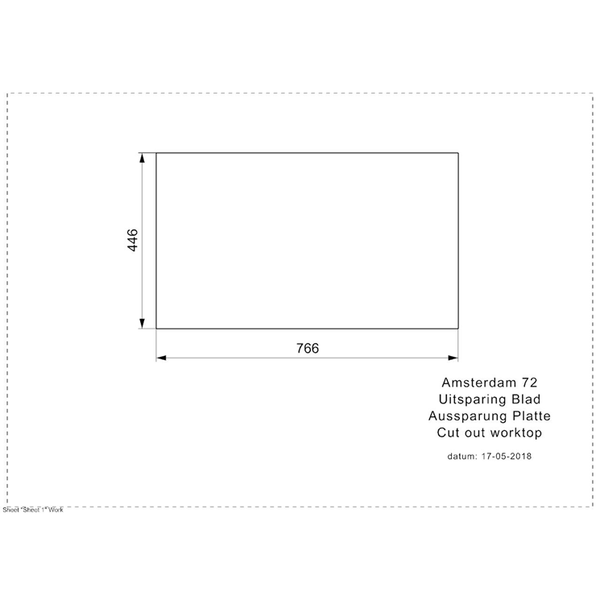 Chậu rửa Reginox 78cm Amsterdam 72 màu đen R30882