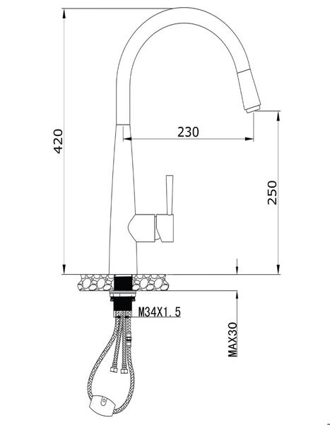 Vòi rửa 2 đường nước Roslerer RL-168