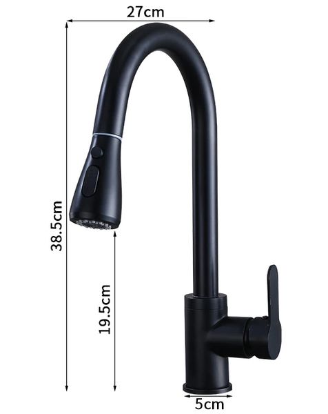 Vòi rửa 2 đường nước Roslerer RL-805 Black