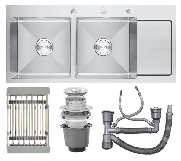 Chậu rửa inox 1 hố 100cm Roslerer RL01-10045 có bàn chờ