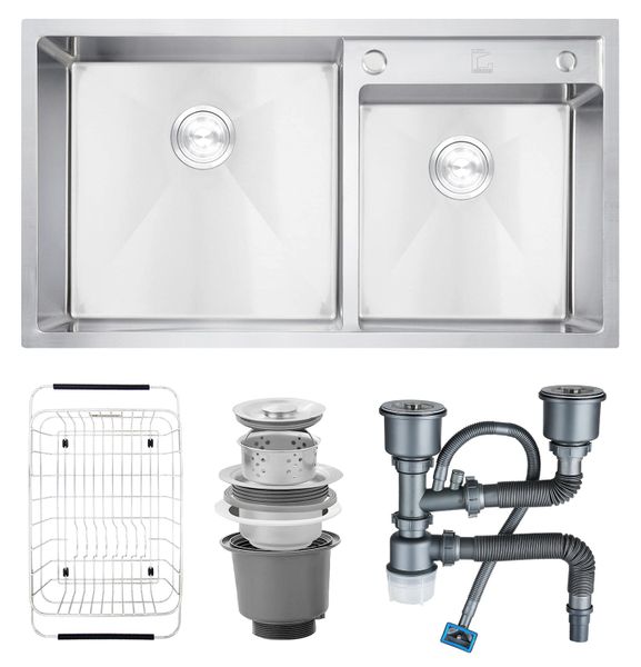 Chậu rửa 2 hố Roslerer 82,2cm RL04-8245 New lệch