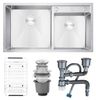 Chậu rửa 2 hố Roslerer 82,2cm RL04-8245 New lệch